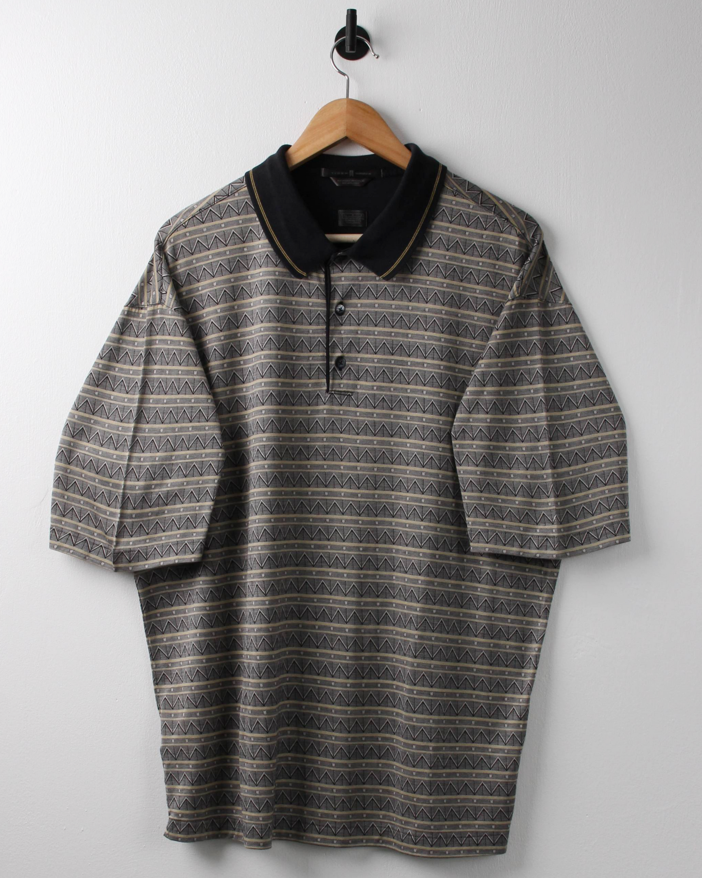 00s Nike Tiger Woods Abstract Pattern Polo (L)