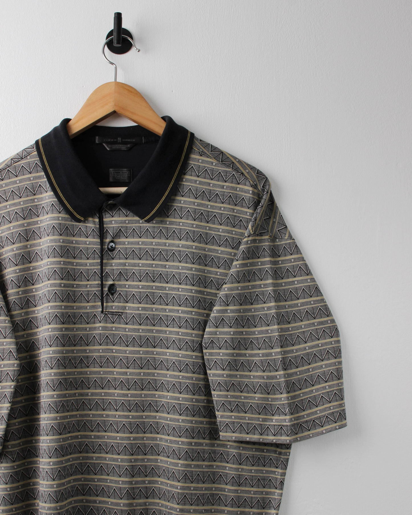 00s Nike Tiger Woods Abstract Pattern Polo (L)