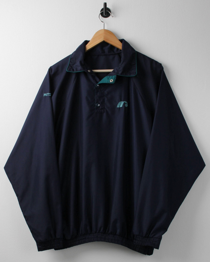 90s Mitsushiba Lightweight Navy Collared Windbreaker (L)