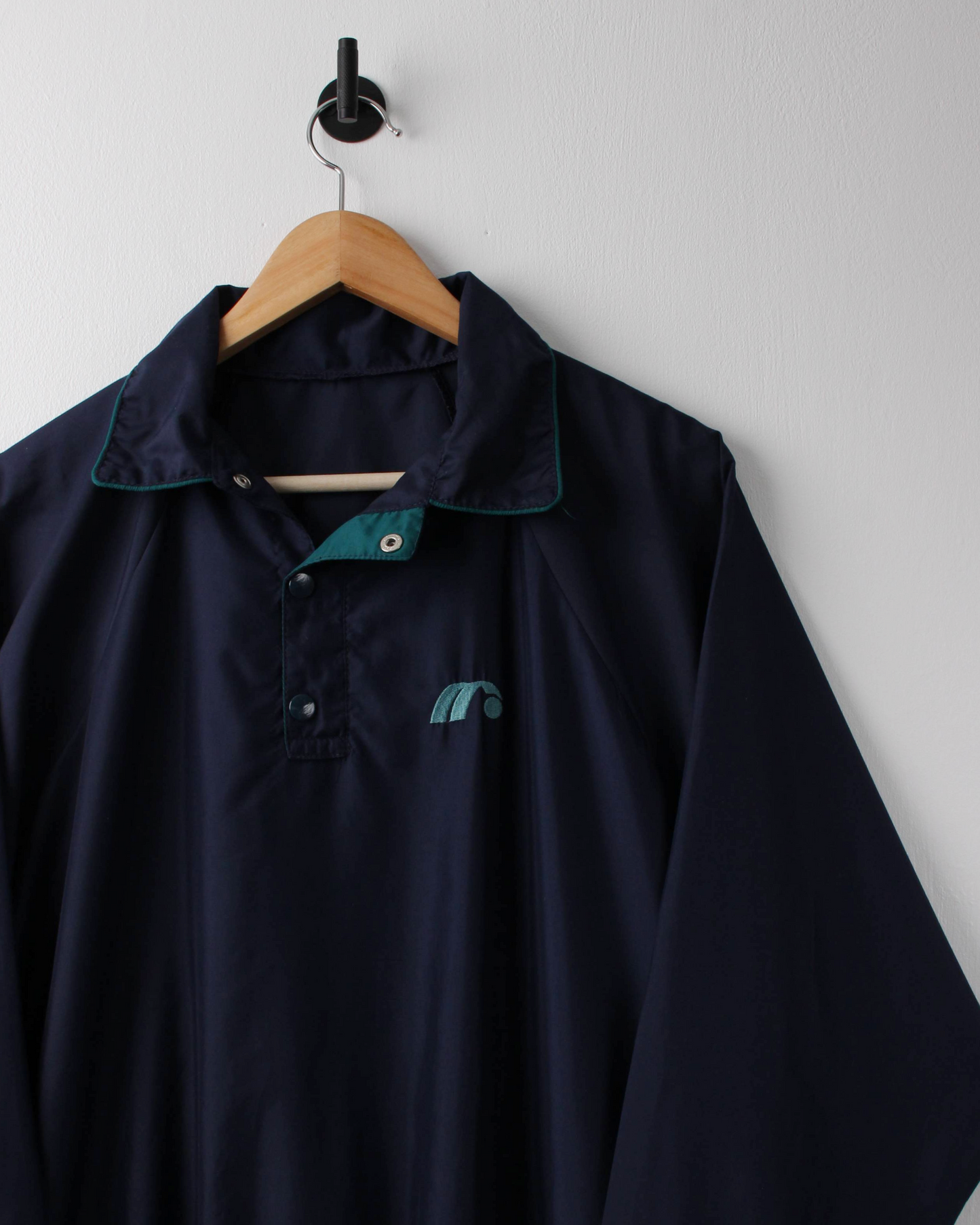 90s Mitsushiba Lightweight Navy Collared Windbreaker (L)