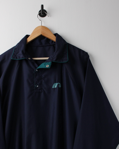 90s Mitsushiba Lightweight Navy Collared Windbreaker (L)
