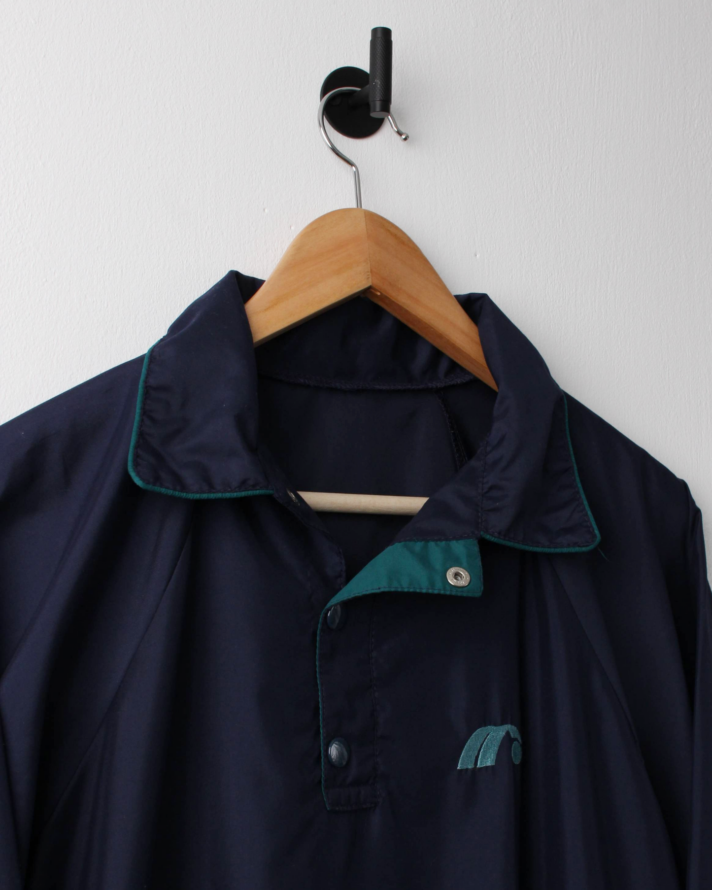 90s Mitsushiba Lightweight Navy Collared Windbreaker (L)