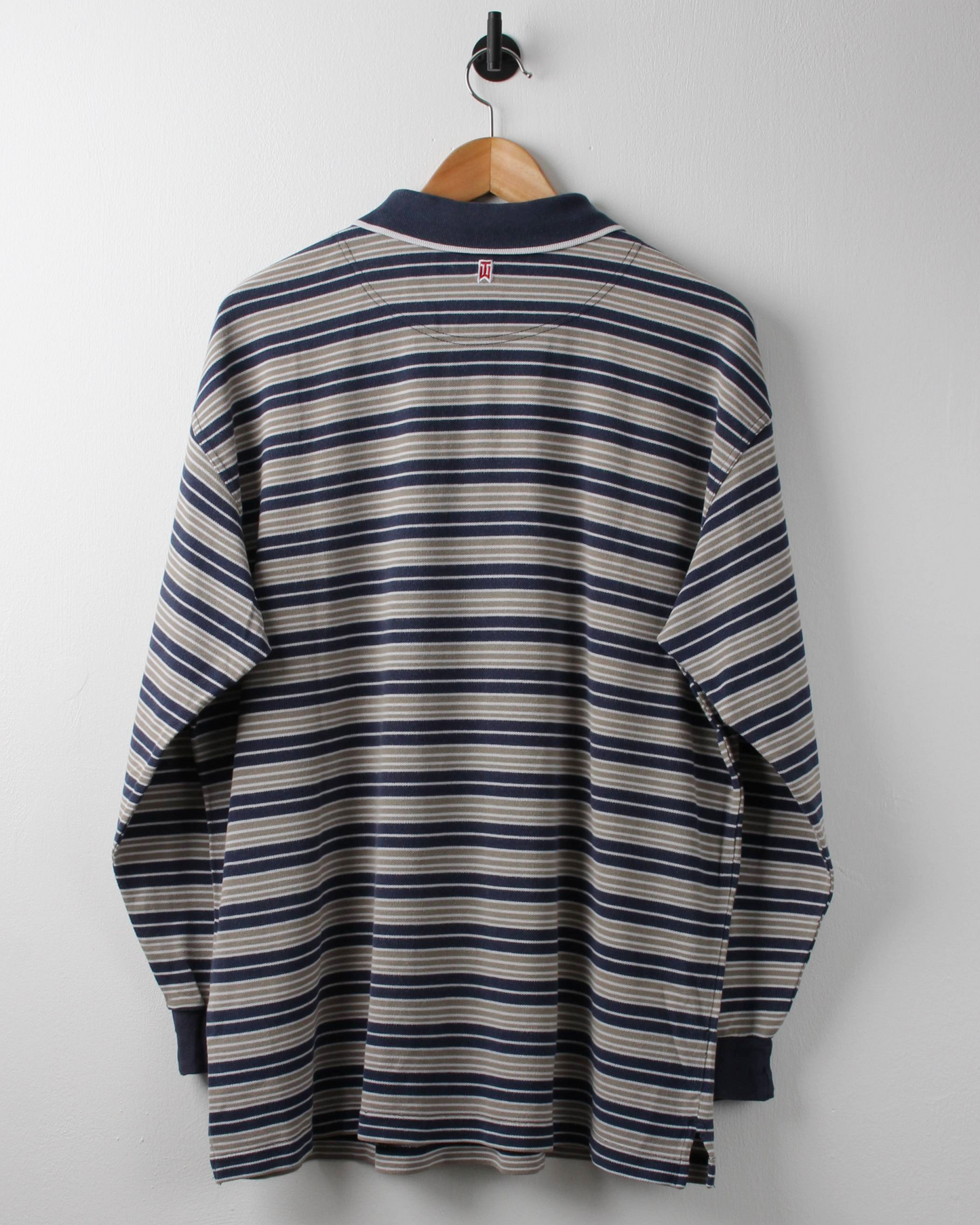00s Nike Tiger Woods Striped Long Sleeve Polo (L)