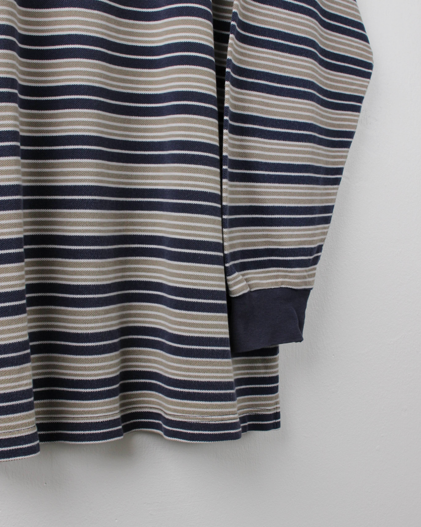 00s Nike Tiger Woods Striped Long Sleeve Polo (L)