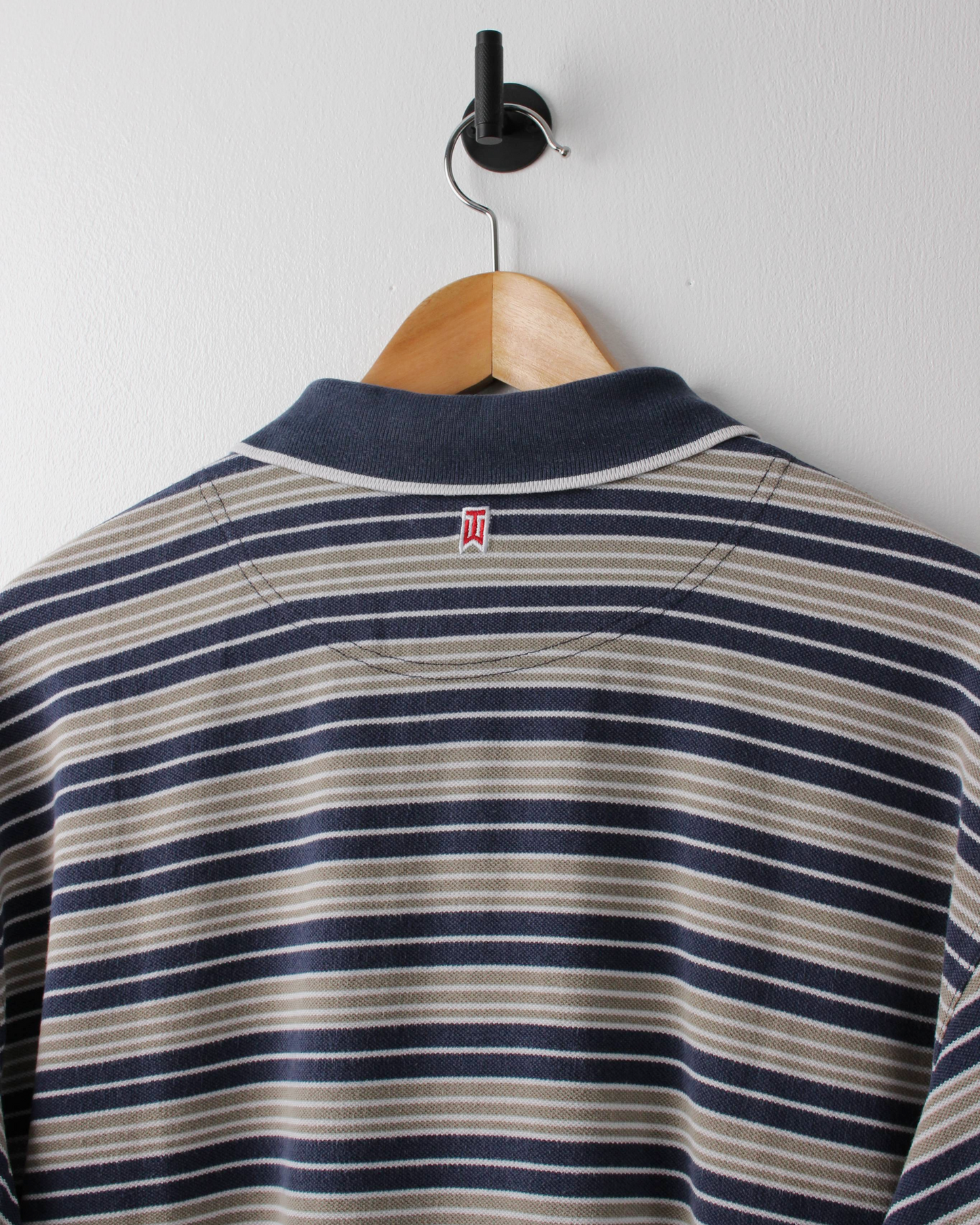 00s Nike Tiger Woods Striped Long Sleeve Polo (L)