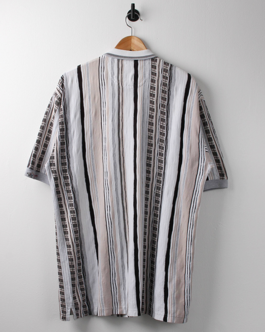 90s Greg Norman Fripp Island Abstract Striped Polo (L)
