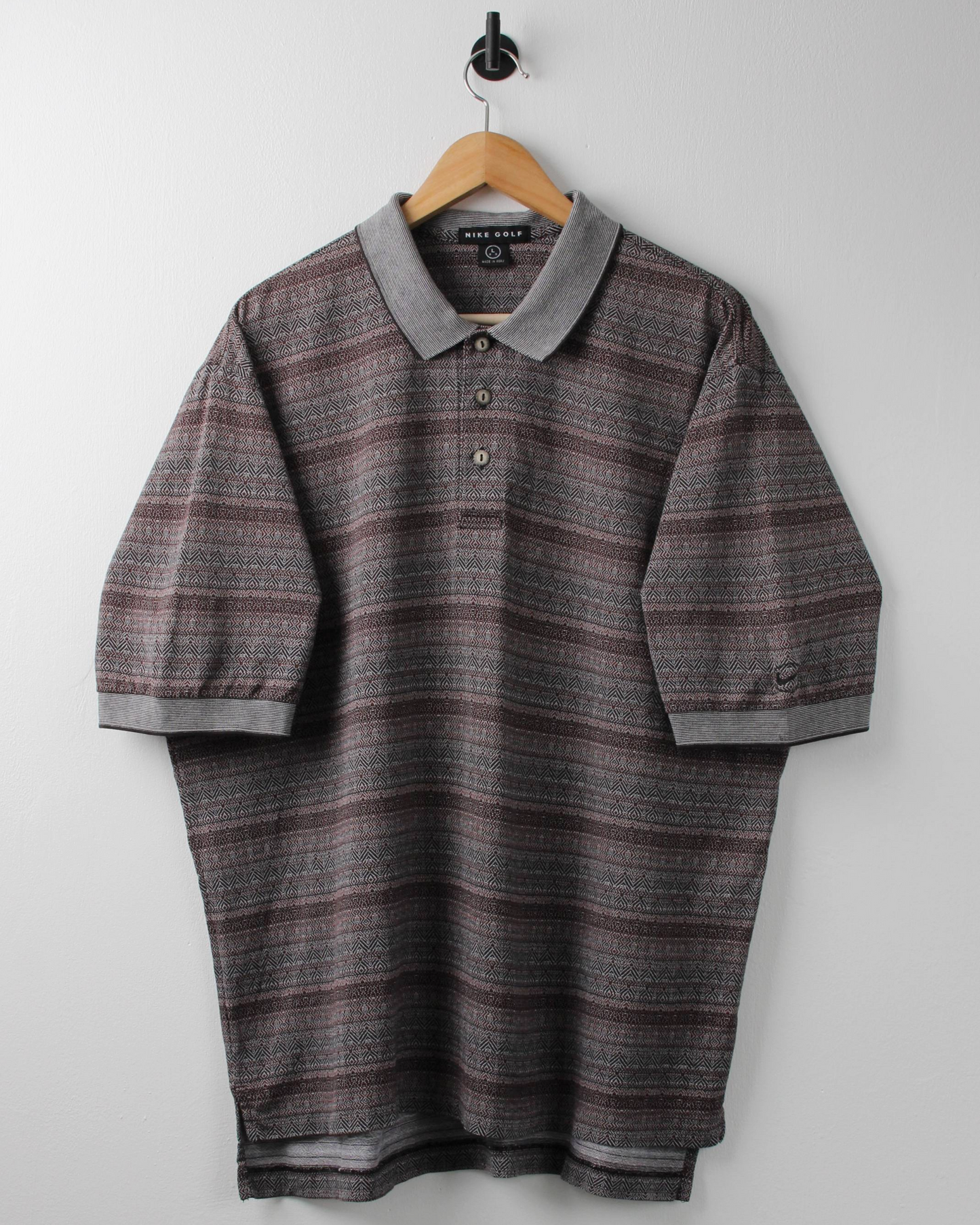 90s Nike Dark Gradient Abstract Polo (XL)