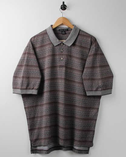 90s Nike Dark Gradient Abstract Polo (XL)