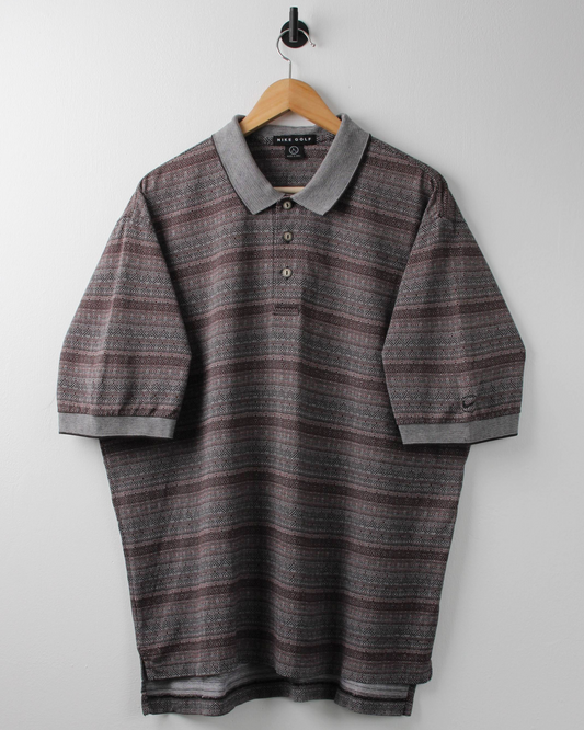 90s Nike Dark Gradient Abstract Polo (XL)