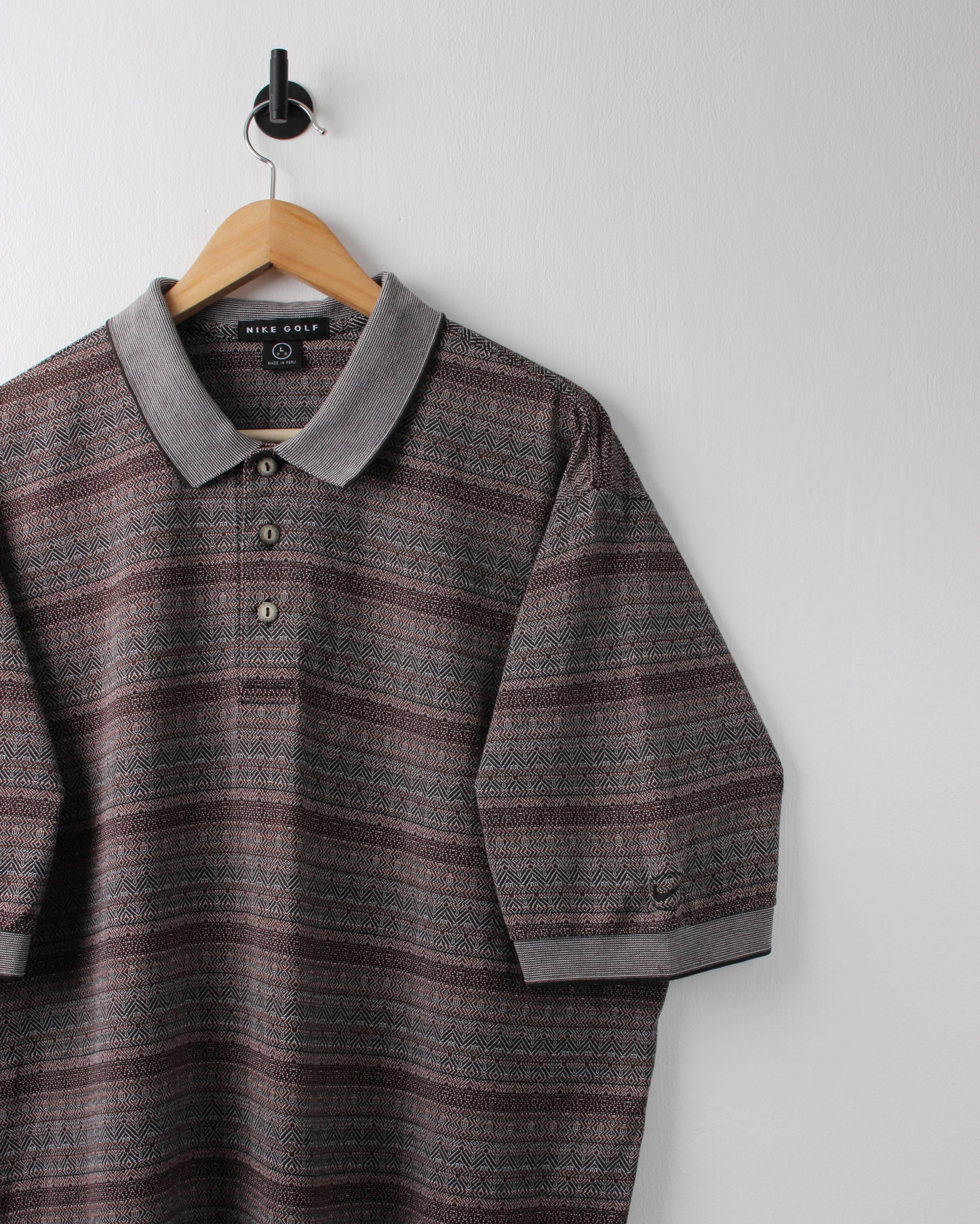 90s Nike Dark Gradient Abstract Polo (XL)
