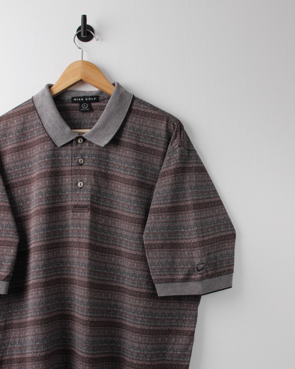 90s Nike Dark Gradient Abstract Polo (XL)