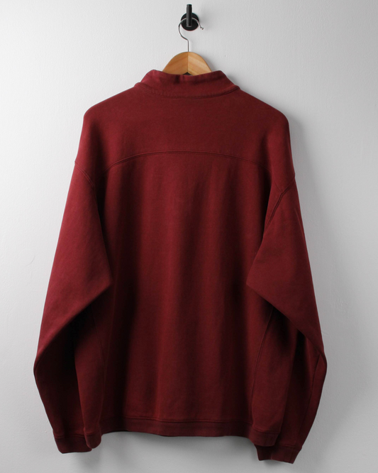 00s Nike Golf Shield Logo Burgundy Quarter Zip Jumper (L)