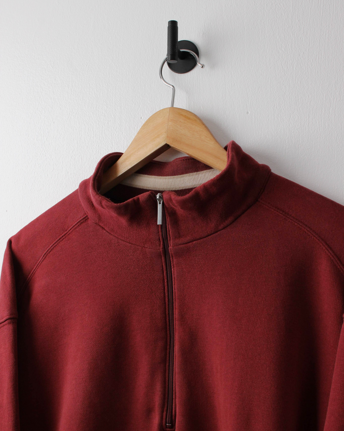 00s Nike Golf Shield Logo Burgundy Quarter Zip Jumper (L)