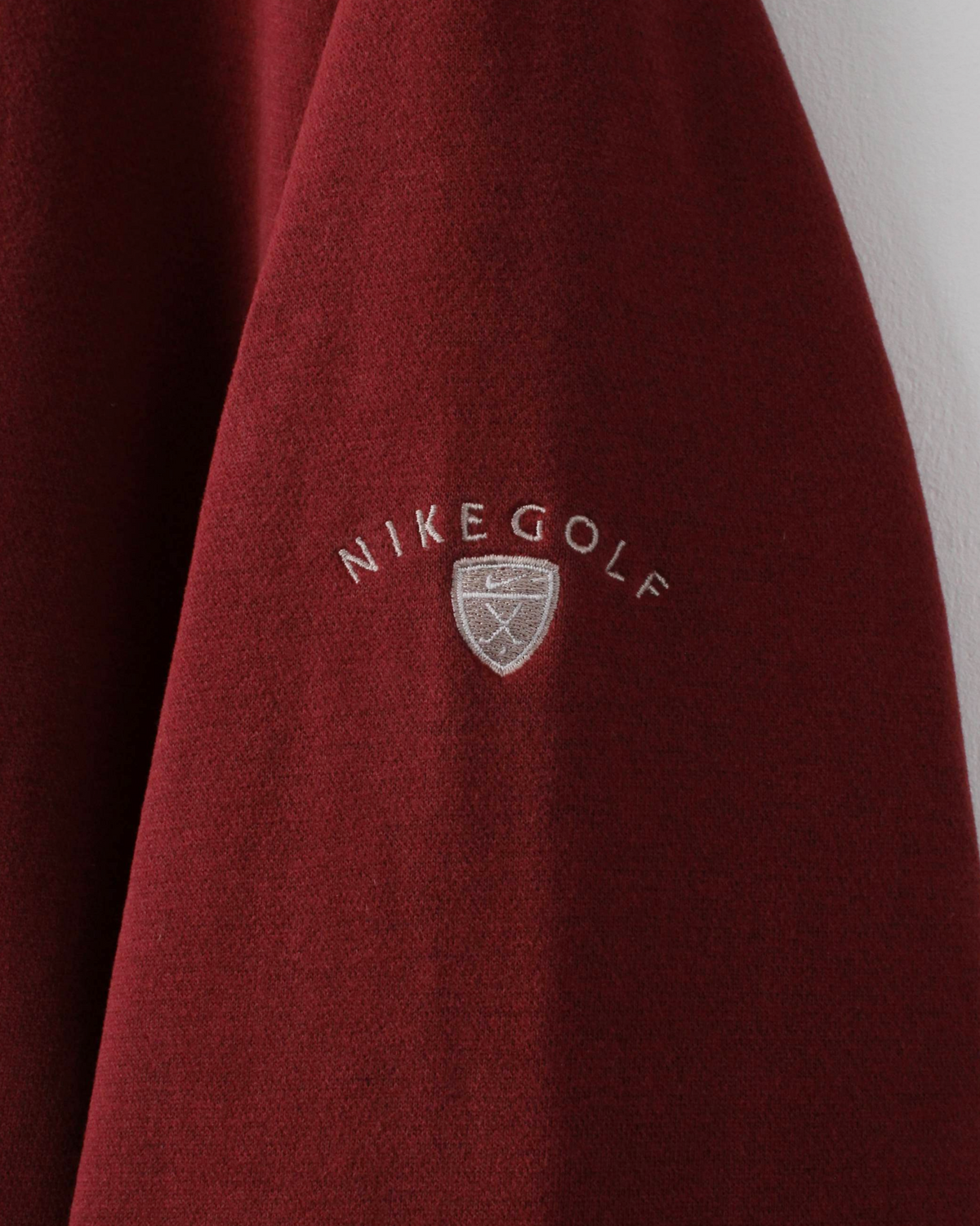 00s Nike Golf Shield Logo Burgundy Quarter Zip Jumper (L)