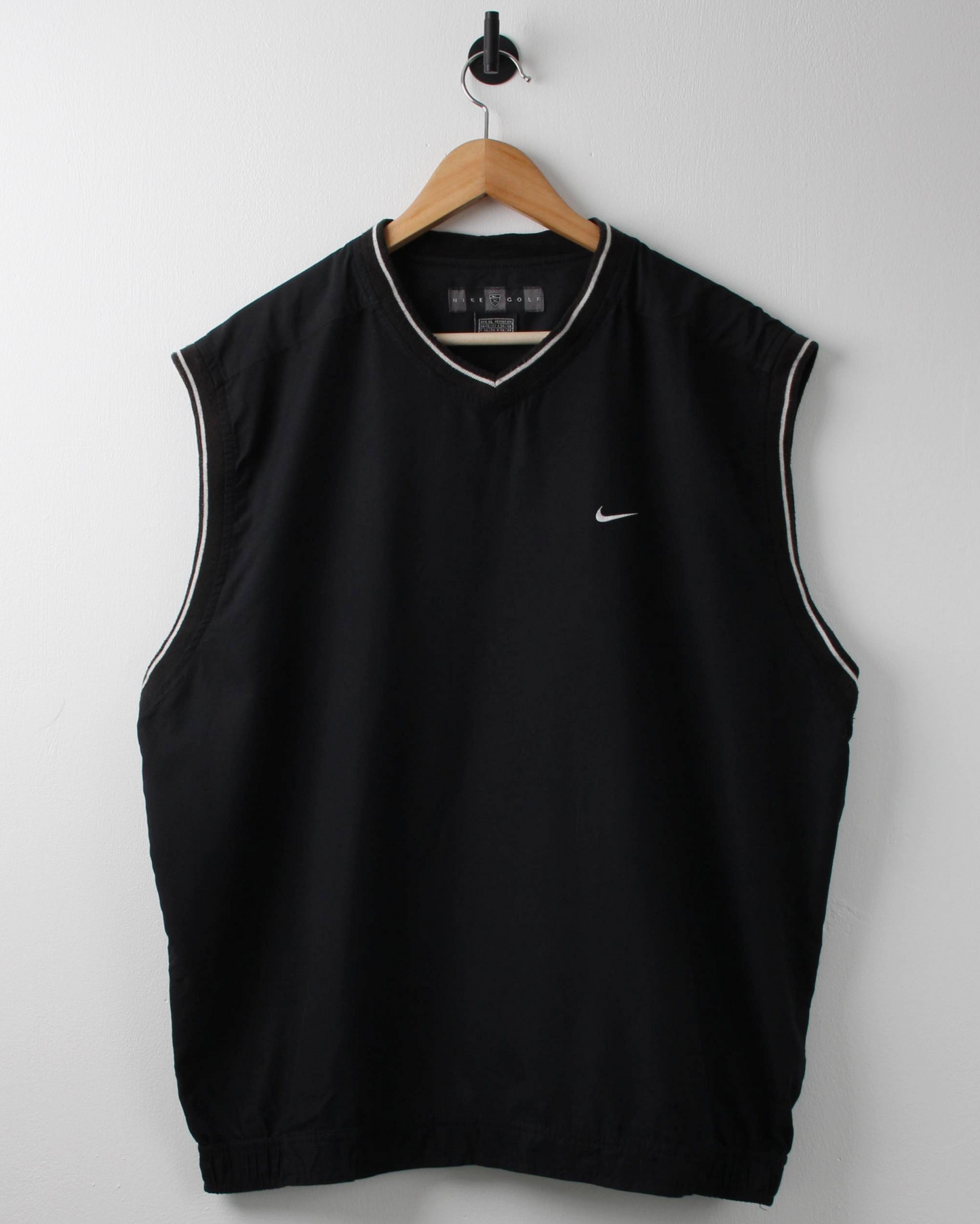 00s Nike Shield Logo Black Golf Vest (XL)