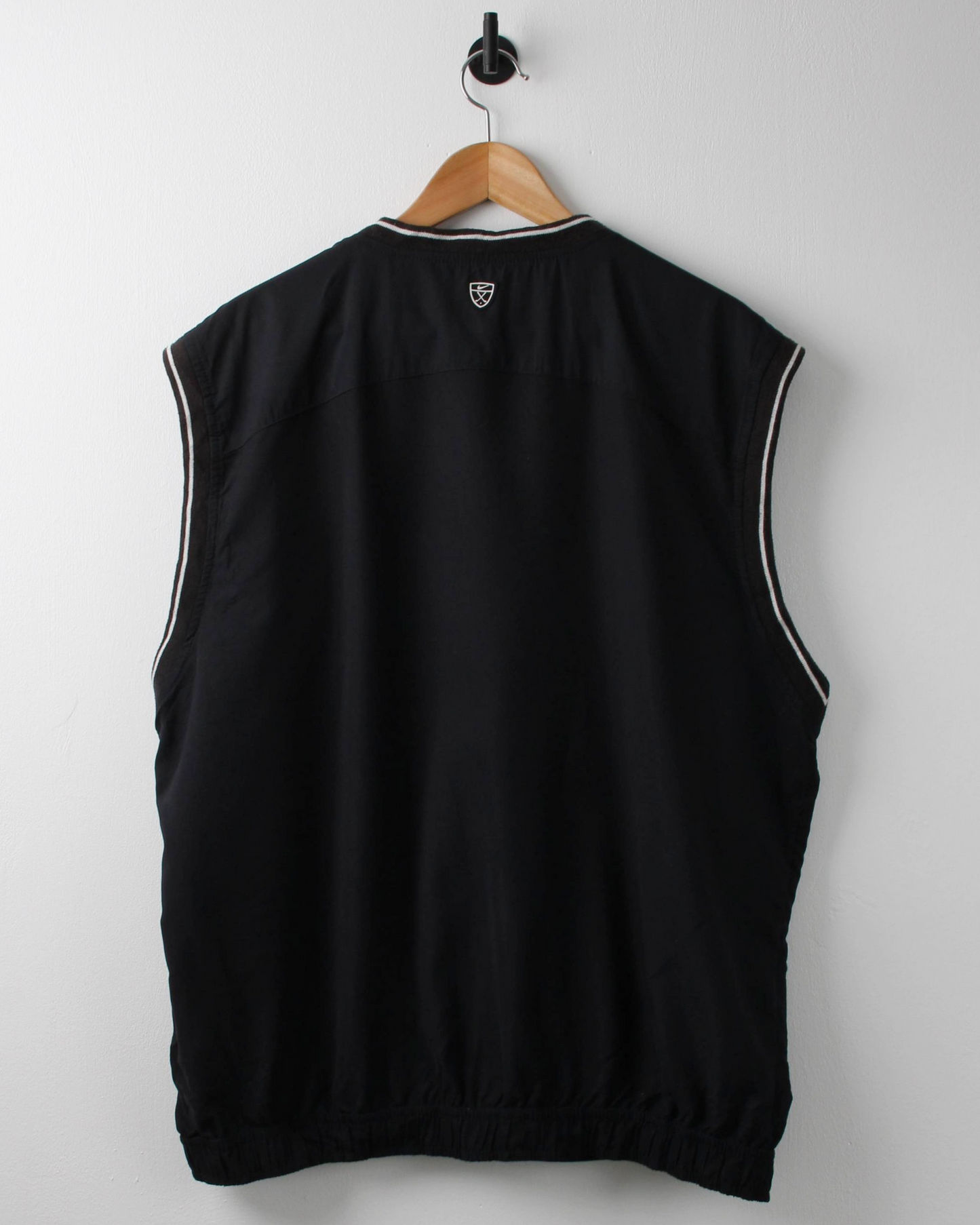 00s Nike Shield Logo Black Golf Vest (XL)