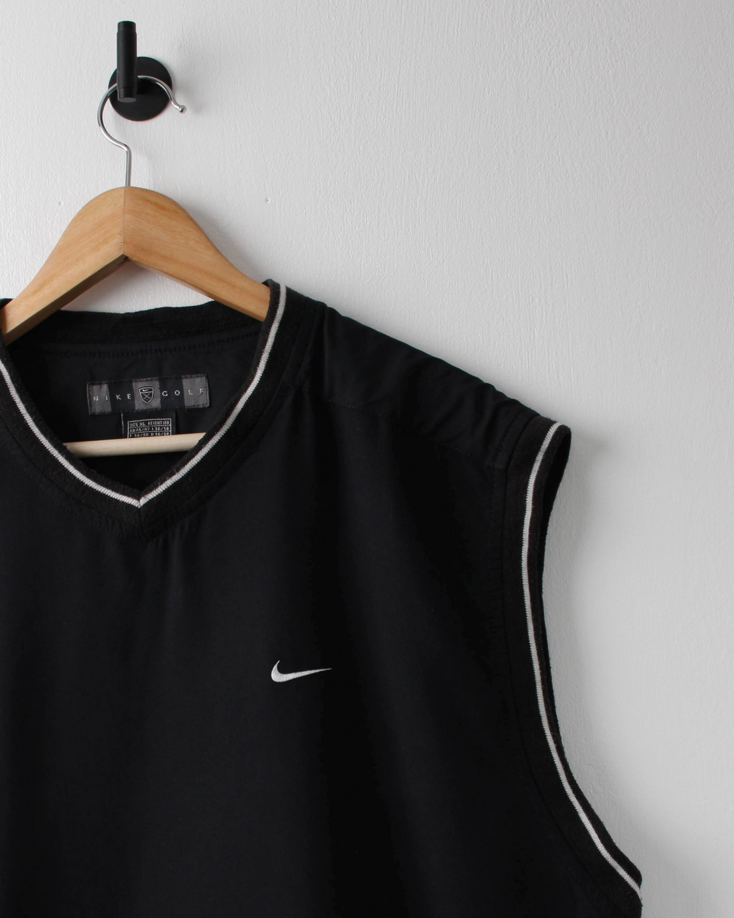 00s Nike Shield Logo Black Golf Vest (XL)