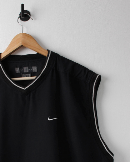 00s Nike Shield Logo Black Golf Vest (XL)