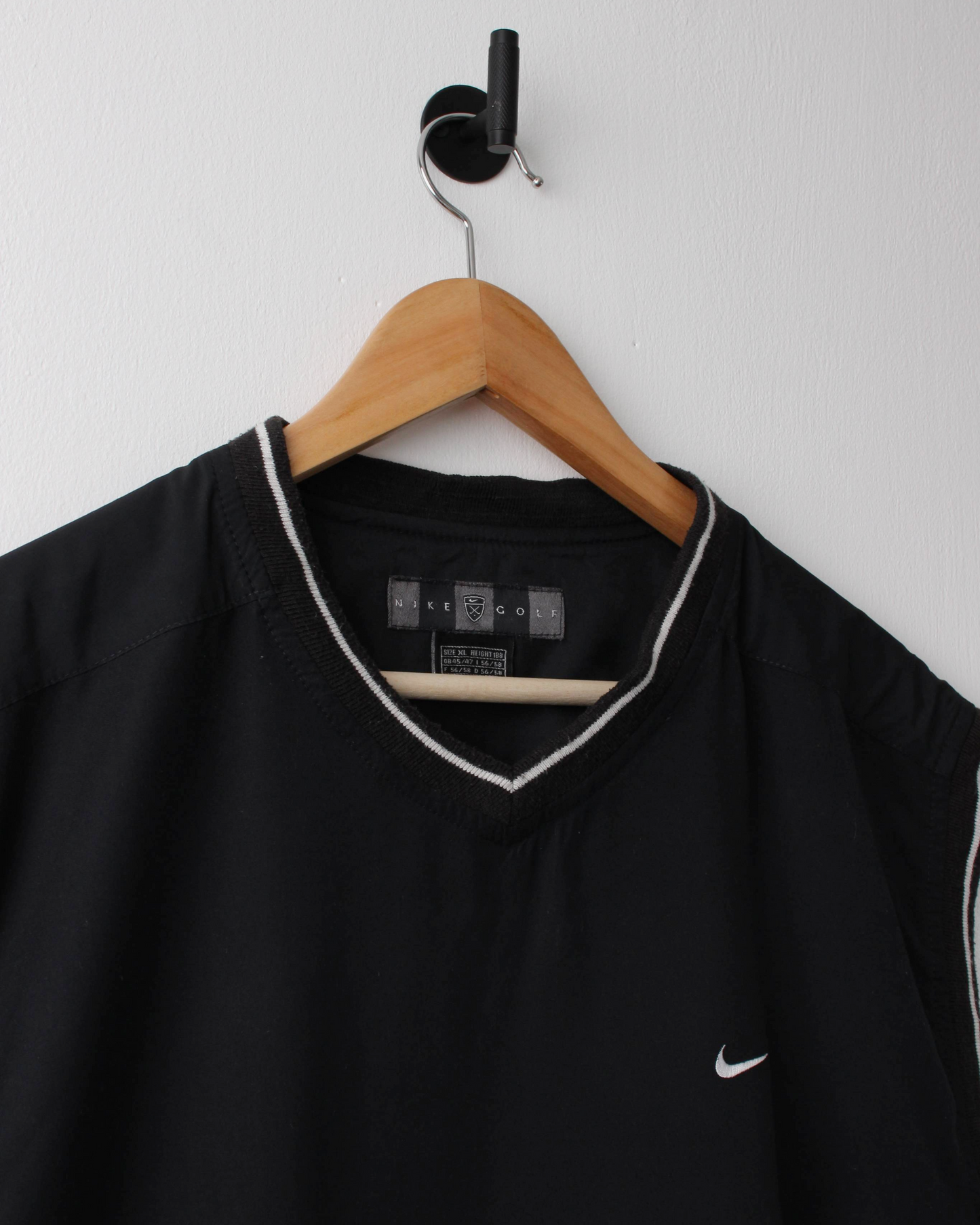 00s Nike Shield Logo Black Golf Vest (XL)