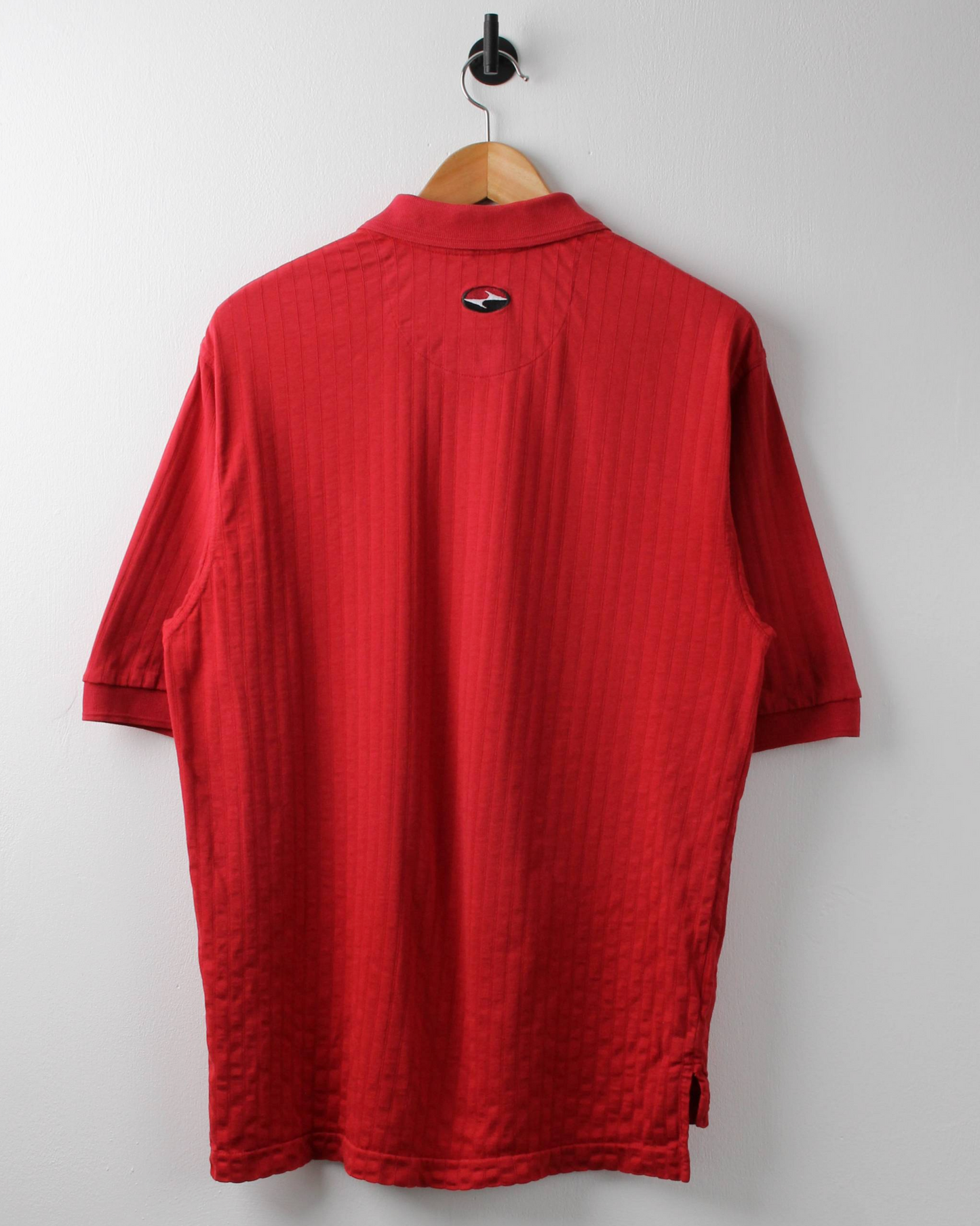 90s Nike Yin Yang Centre Swoosh Red Polo (S)