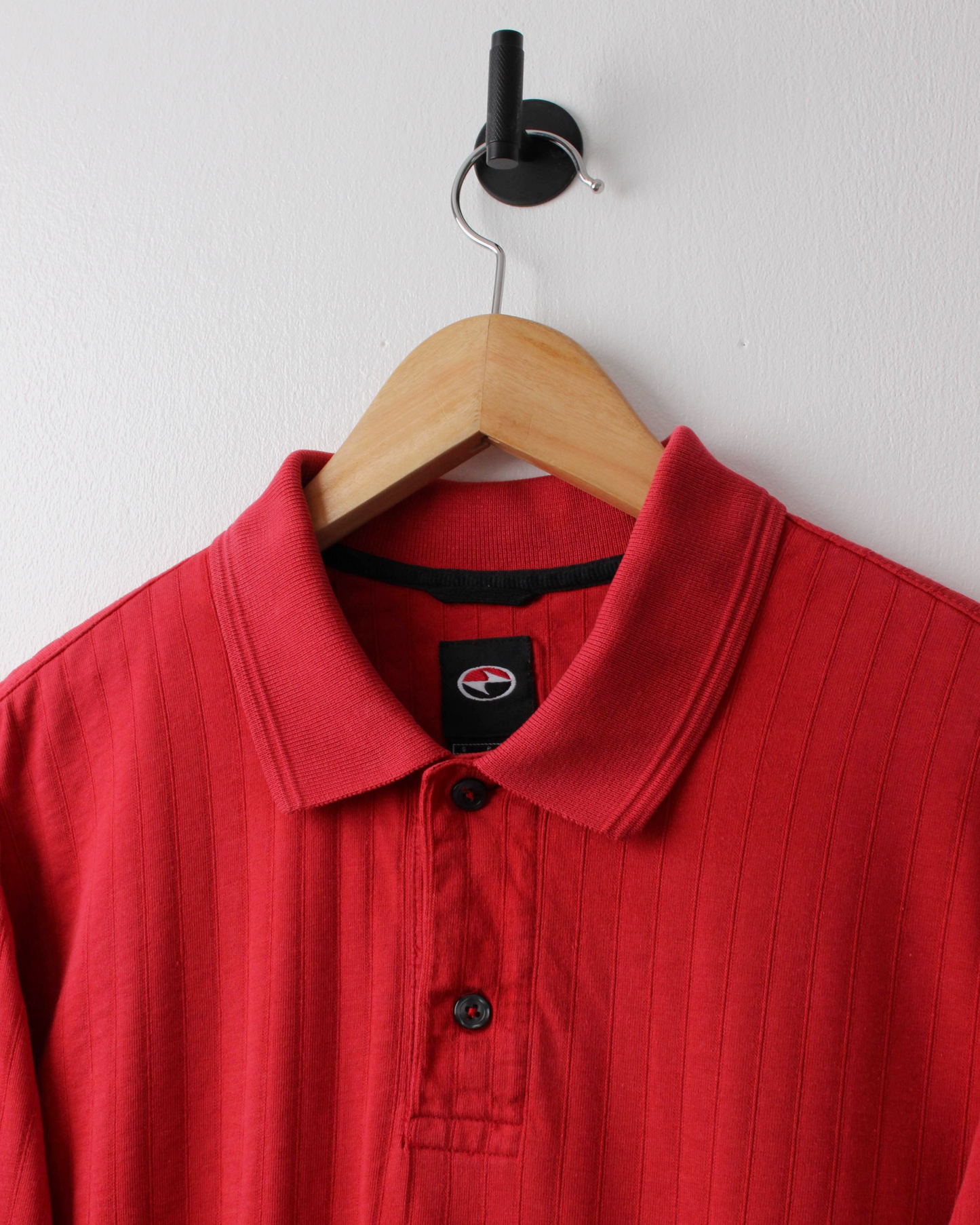 90s Nike Yin Yang Centre Swoosh Red Polo (S)