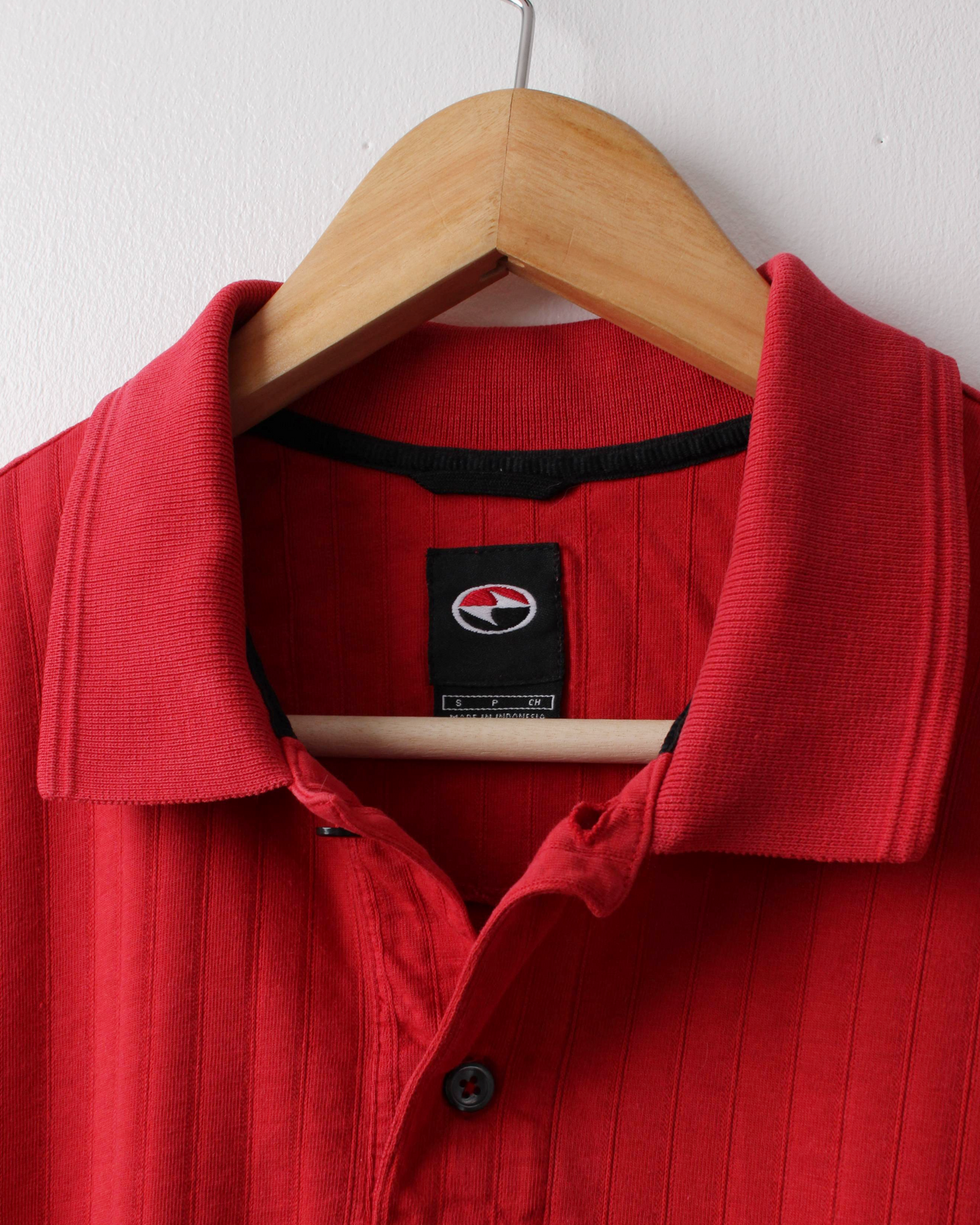 90s Nike Yin Yang Centre Swoosh Red Polo (S)