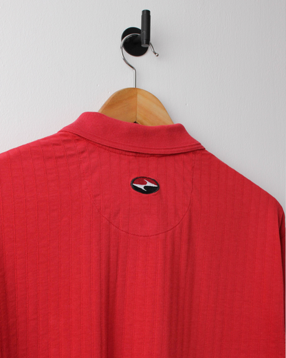 90s Nike Yin Yang Centre Swoosh Red Polo (S)