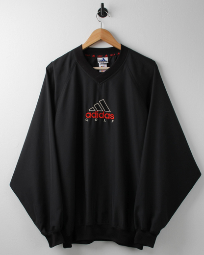 00s Adidas Black & Red Lightweight Windbreaker (M)