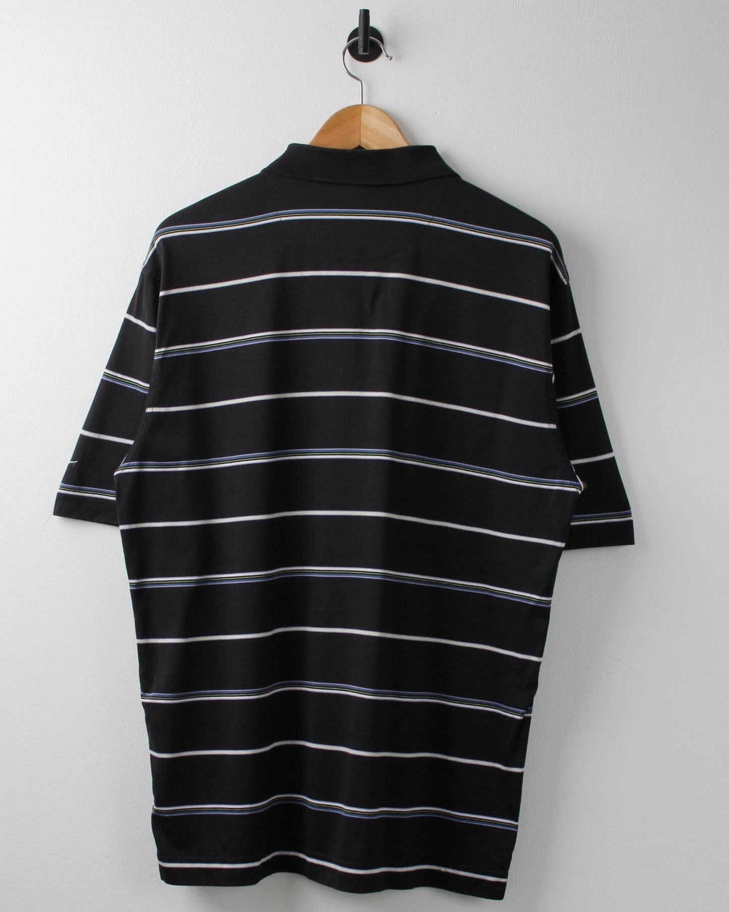 00s Nike Navy Striped Polo (M)