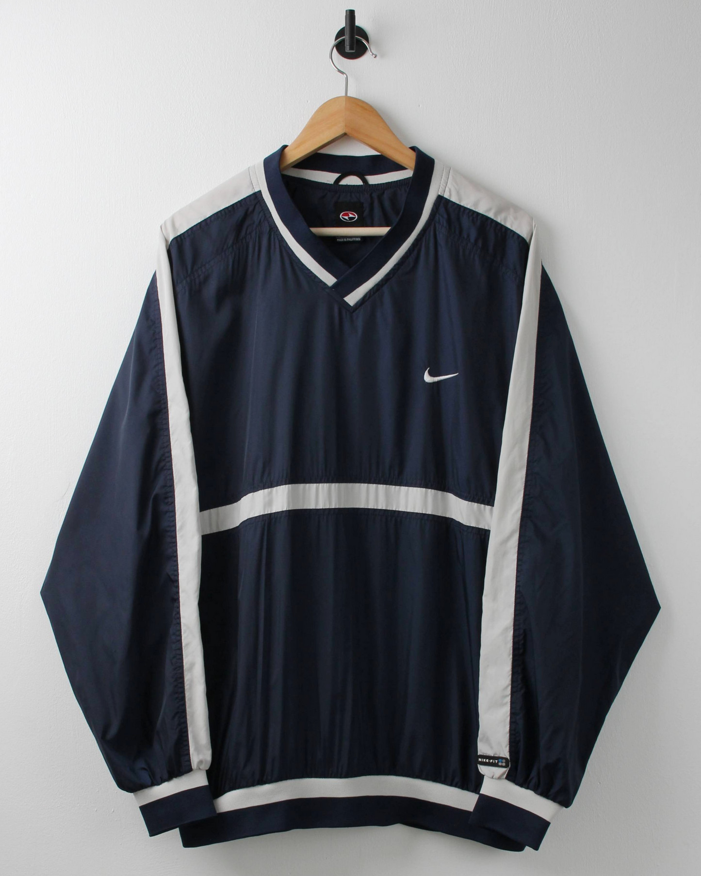 90s Nike Yin Yang Navy & White Lightweight Windbreaker (L)