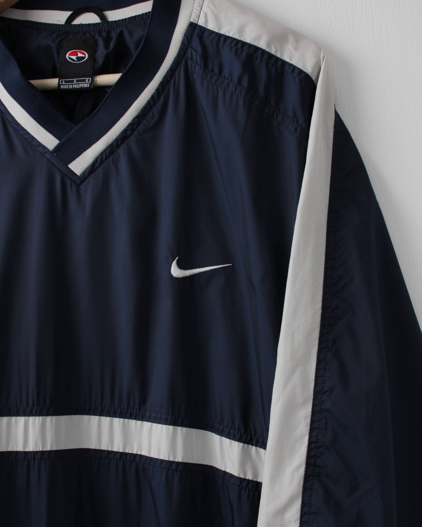 90s Nike Yin Yang Navy & White Lightweight Windbreaker (L)