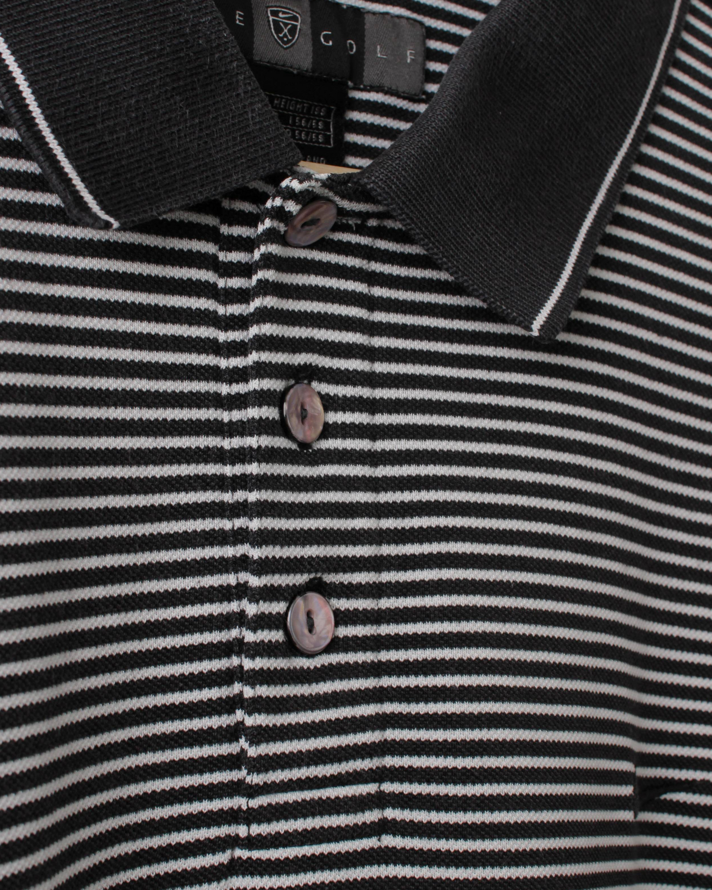 00s Nike Black & White Striped Polo (L)