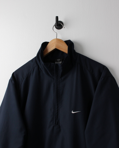 00s Nike Shield Logo Navy Short Sleeve Windbreaker (L)