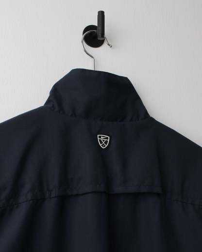 00s Nike Shield Logo Navy Short Sleeve Windbreaker (L)
