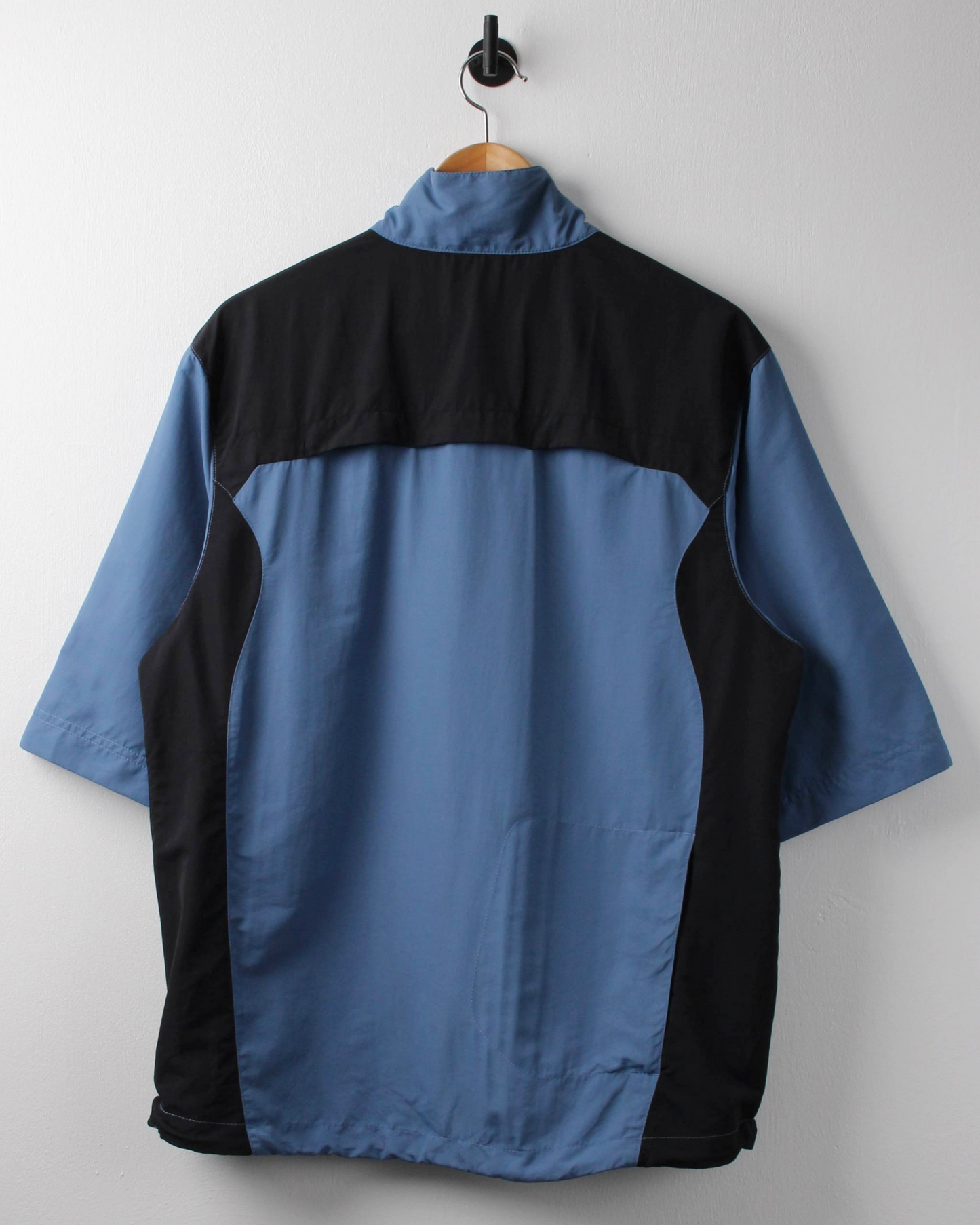 00s Nike Blue & Black Short Sleeve Windbreaker (M)