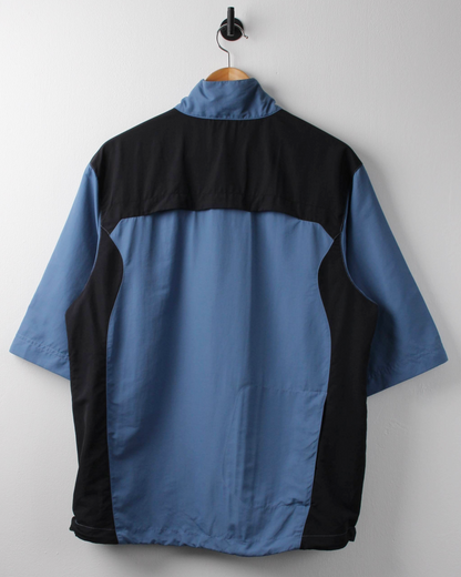00s Nike Blue & Black Short Sleeve Windbreaker (M)
