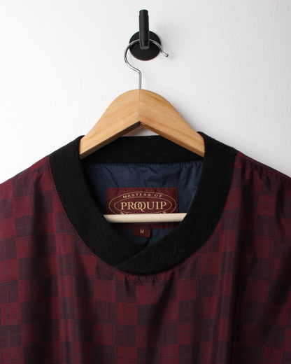 90s ProQuip Burgundy Abstract Patterned Windbreaker (M)