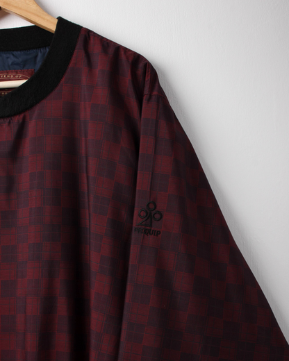 90s ProQuip Burgundy Abstract Patterned Windbreaker (M)