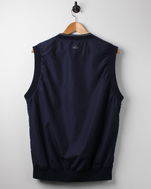 00s Adidas Navy Windbreaker Golf Vest (S)