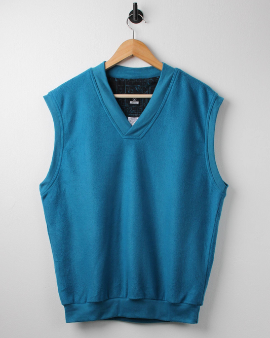 90s Nike FIT Blue Cotton Golf Vest (S)