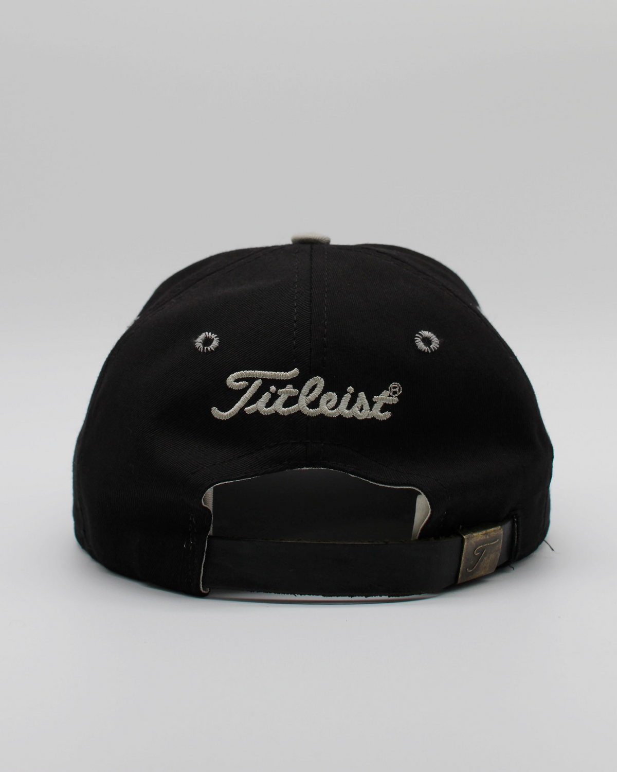 90s Titleist Black & Cream Strapback Cap