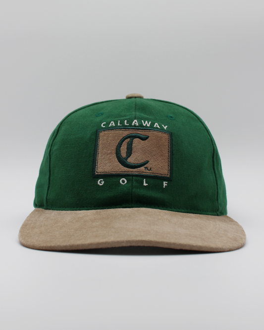 90s Callaway ‘C’ Logo Green & Suede Golf Cap
