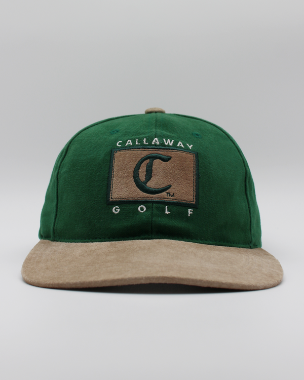 90s Callaway ‘C’ Logo Green & Suede Golf Cap