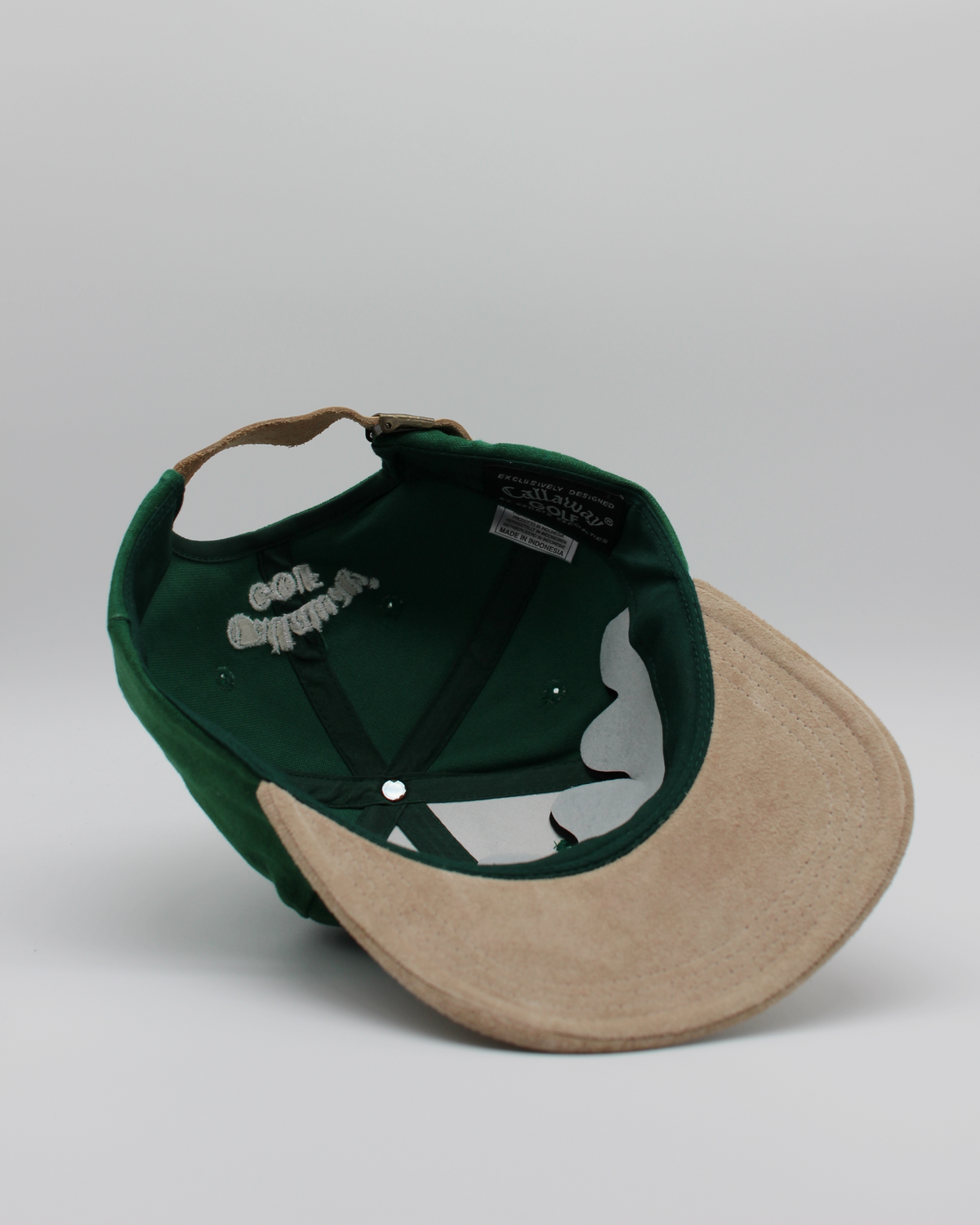 90s Callaway ‘C’ Logo Green & Suede Golf Cap
