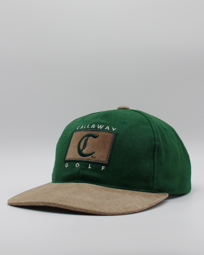 90s Callaway ‘C’ Logo Green & Suede Golf Cap