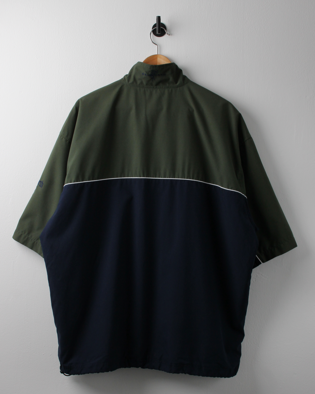 00s Ashworth Navy & Green Short Sleeve Windbreaker (XL)