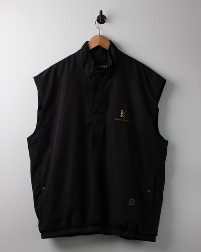 90s FootJoy TPC River’s Bend Black Windbreaker Golf Vest (L)