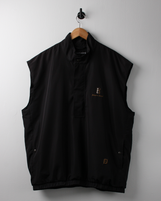 90s FootJoy TPC River’s Bend Black Windbreaker Golf Vest (L)