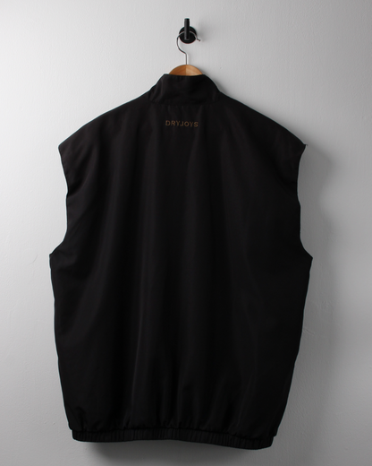 90s FootJoy TPC River’s Bend Black Windbreaker Golf Vest (L)