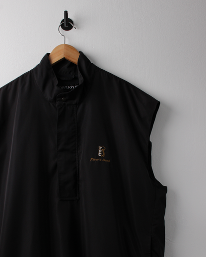 90s FootJoy TPC River’s Bend Black Windbreaker Golf Vest (L)